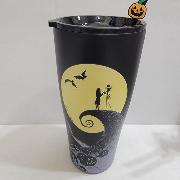Disney The‎ Nightmare Before Christmas Jack And Sally Iconic Spiral Hill Tumbler - Picture 1 of 7